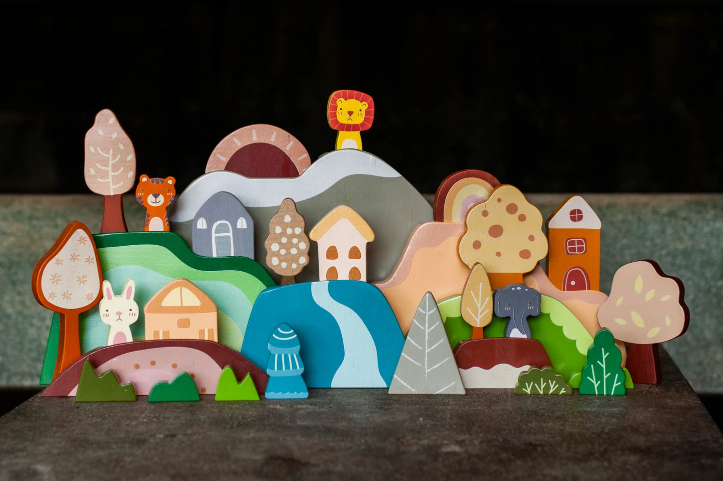 Kindora Wooden Nature Play Set — Montessori Imaginative Learning Toy