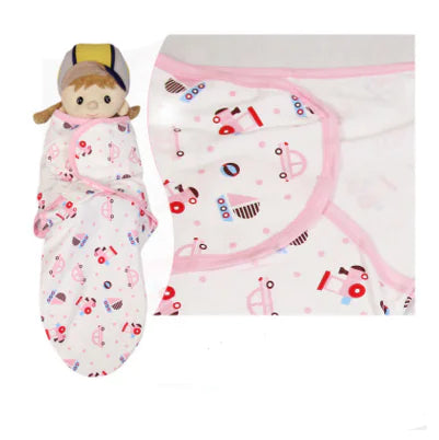 🎨 Cartoon Cotton Swaddle Blanket – Playful Print Wrap for Infants