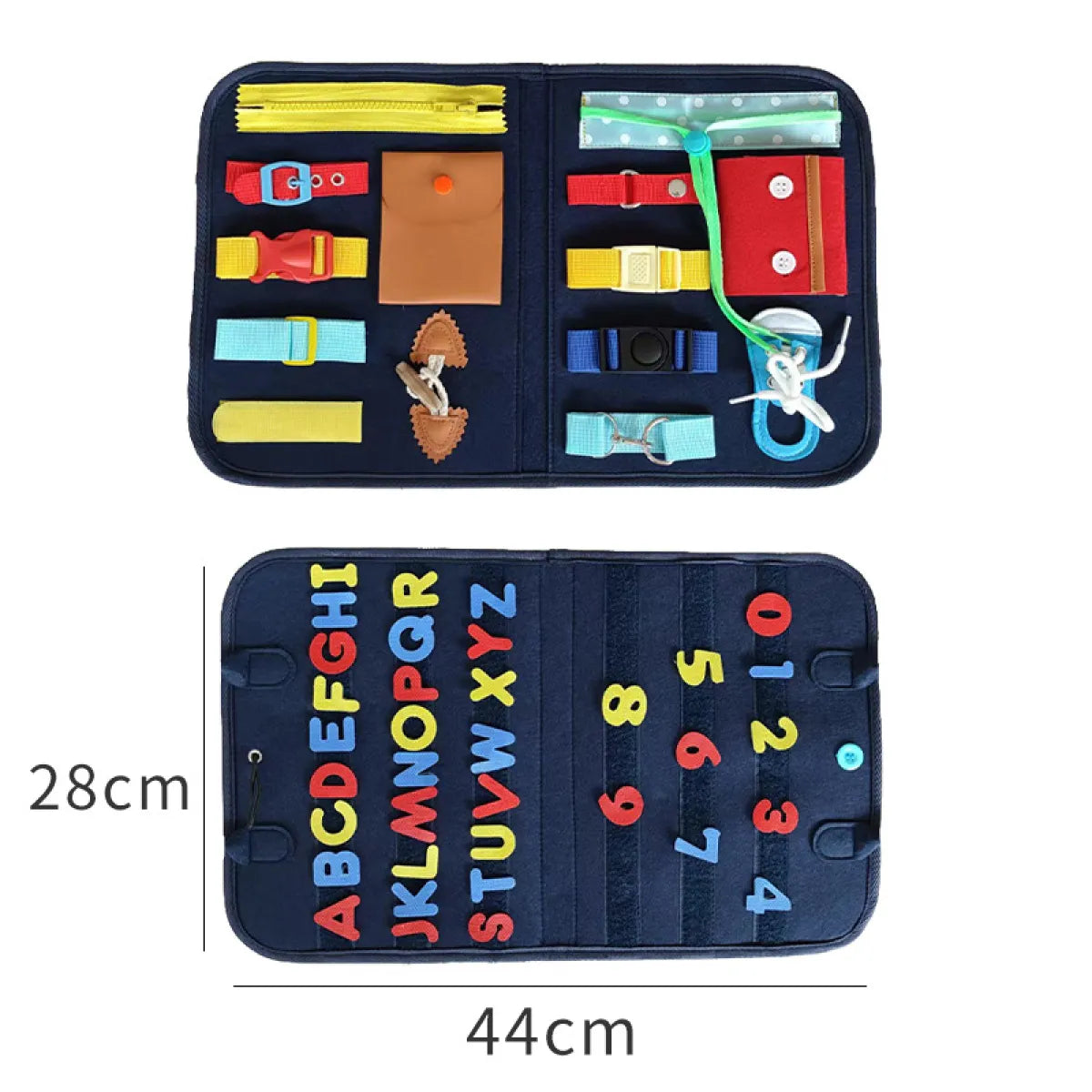 Kindora Montessori Busy Board — Travel Learning Activity Toy