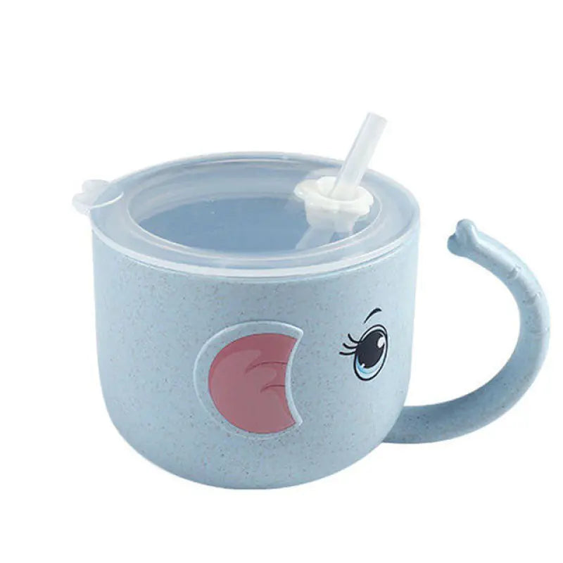 Silicone Straw Baby Feeding Bottle and Kid's Mug