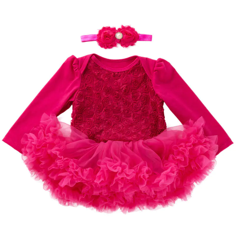 Sweet Rose Baby Girl Dress with Bloomers