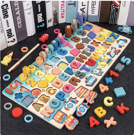 Montessori Wooden Counting Maze Toy