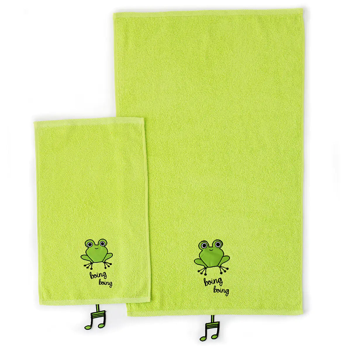 Milk&Moo™ Cacha Frog Baby Towel Set – 2 Ultra-Soft Cotton Towels