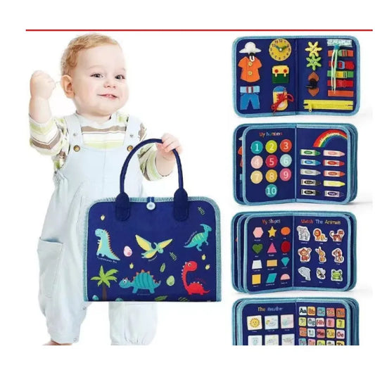 Kindora Montessori Busy Board — Travel Learning Activity Toy