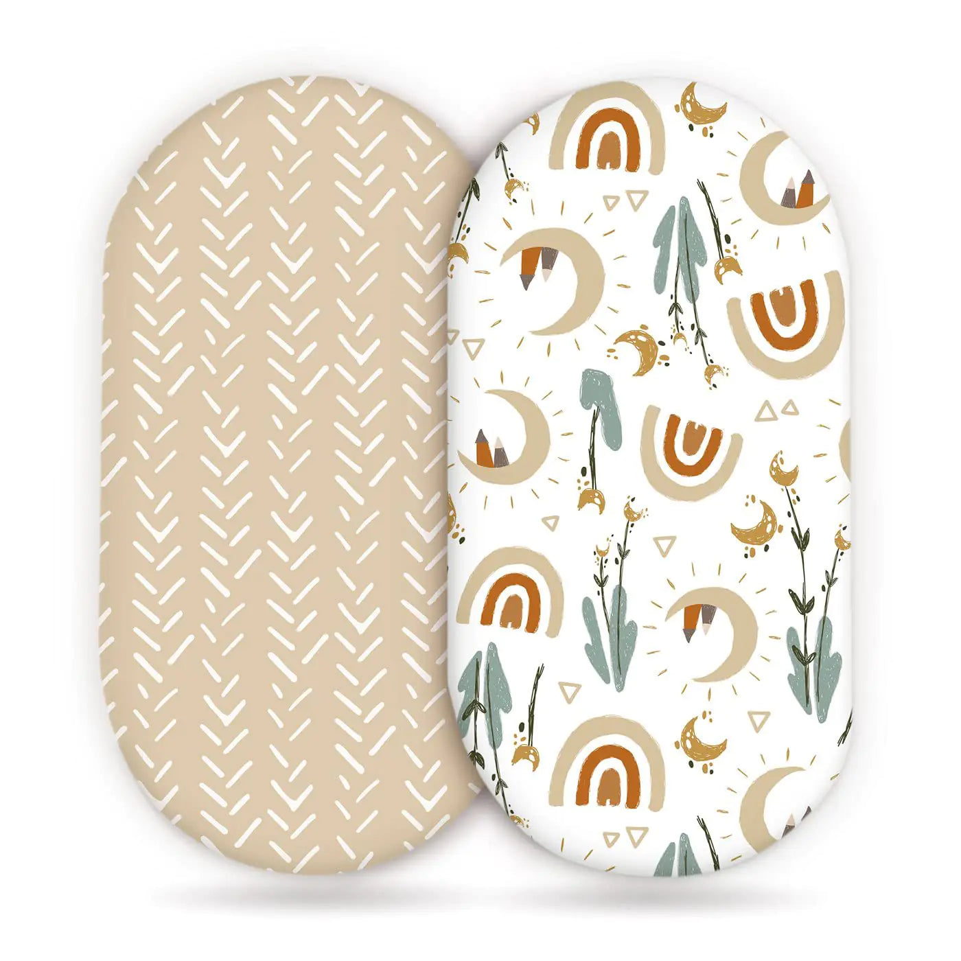 Cozy Elastic Fitted Cradle & Changing Table Sheet – Safari & Floral Prints