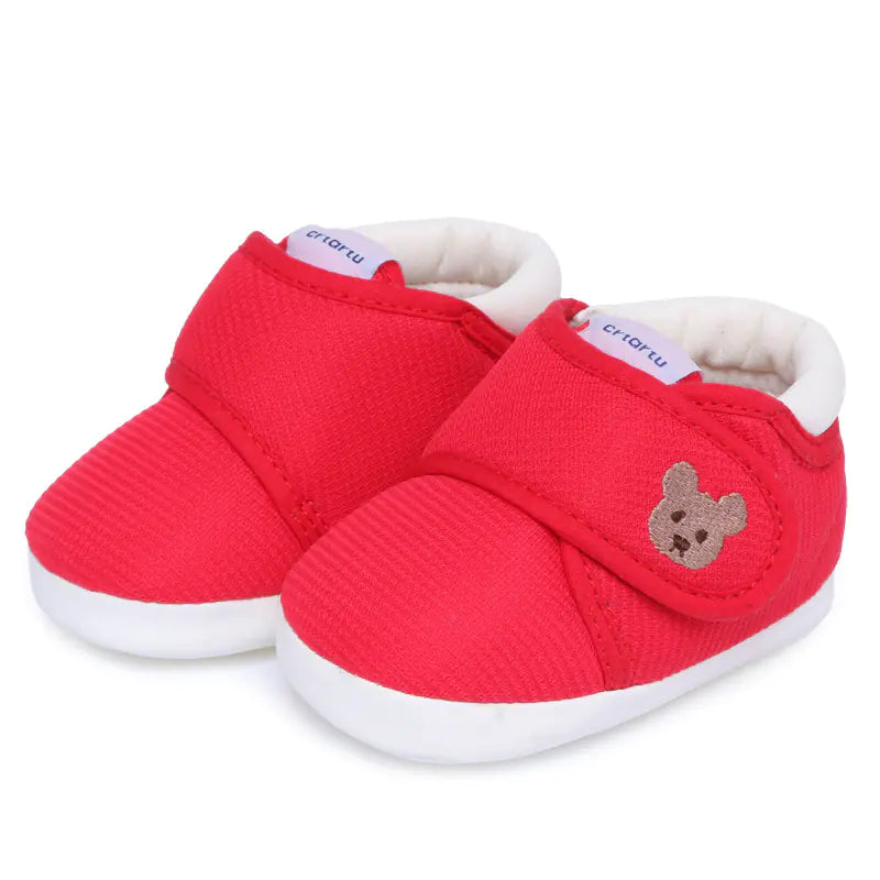 Soft Sole Toddler Baby Shoes with Cute Bear Patch