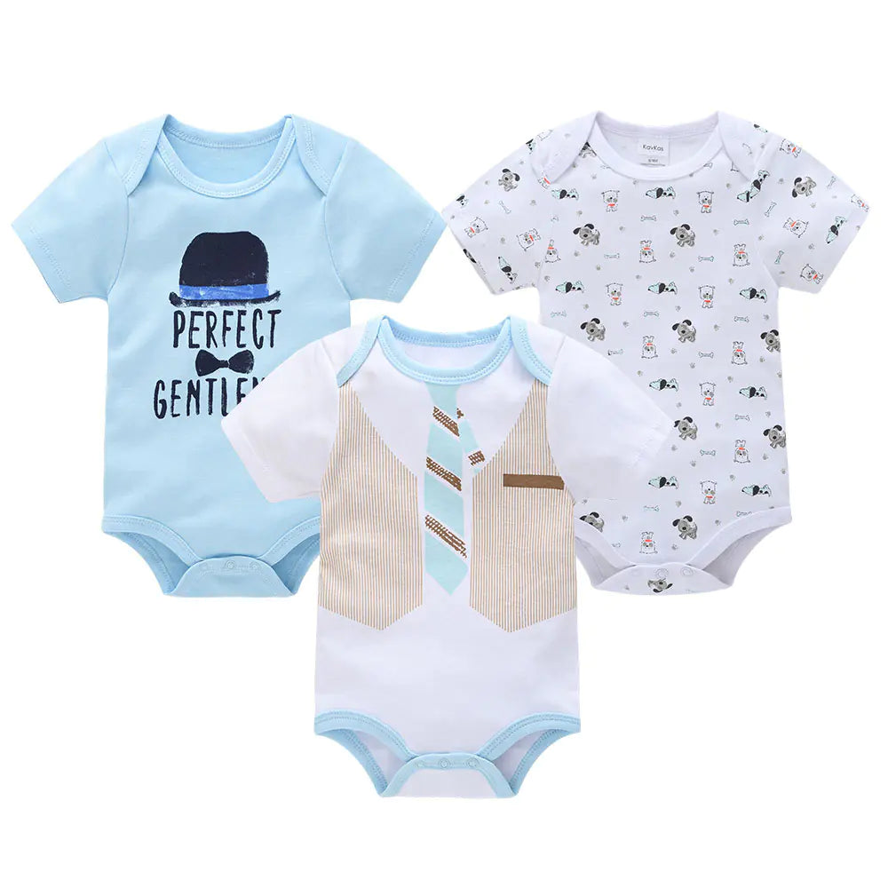 Kindora Summer Romper Set — 3-Piece Baby Outfit (Unisex)