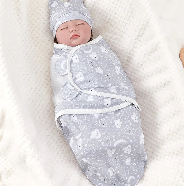 🌙 Newborn Sleeping Bag and Swaddle Wrap (One Set)