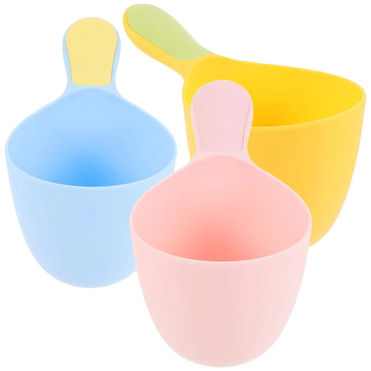 3pcs baby water scoop shampoo ladle bathing water ladles bath dipper water scoop ladle shampoo rinse cup hair bath rinse cup bath spoon take a bath shampoo spoon plastic child