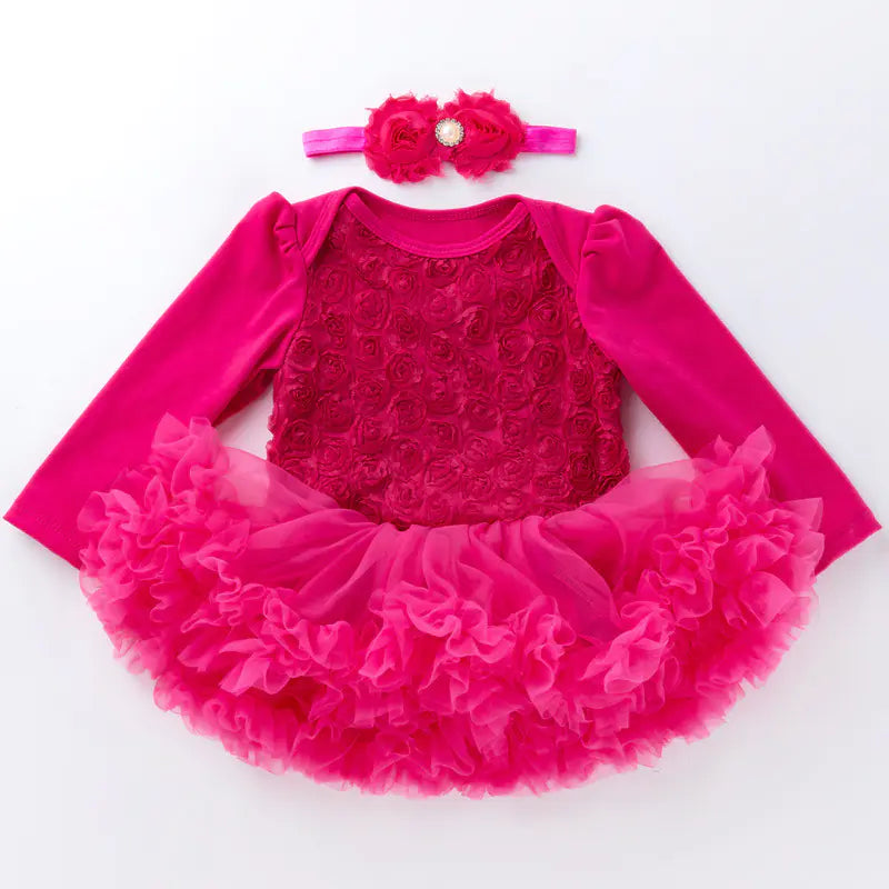 Sweet Rose Baby Girl Dress with Bloomers