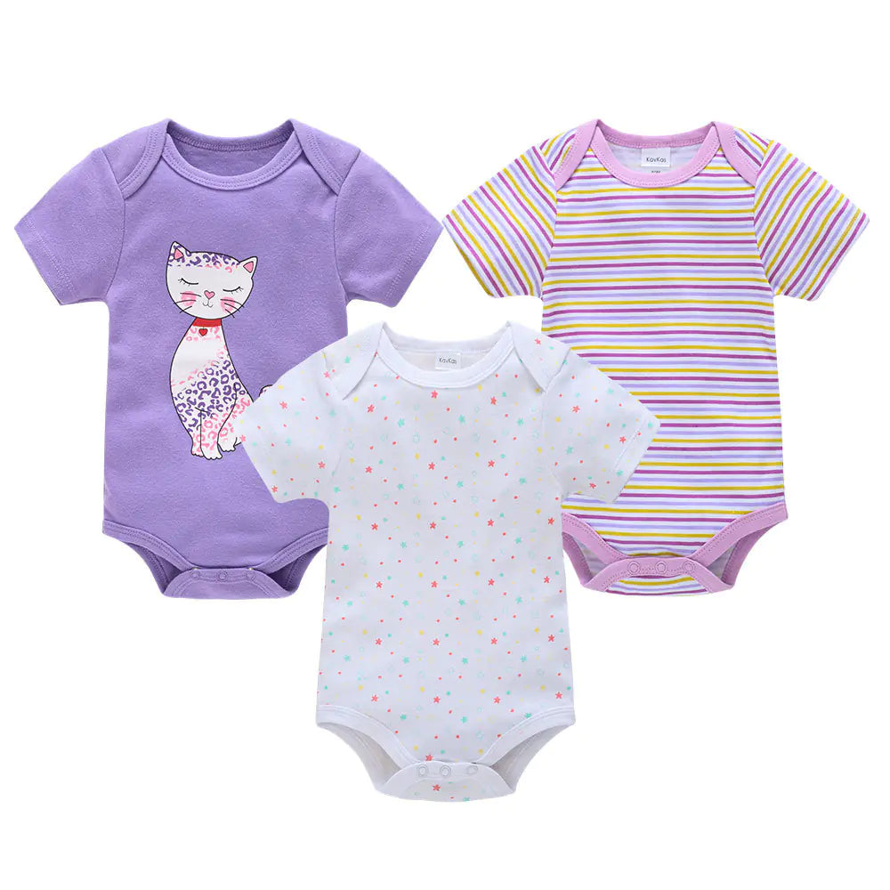 Kindora Summer Romper Set — 3-Piece Baby Outfit (Unisex)