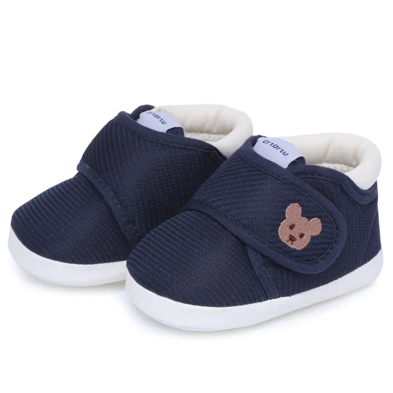 Soft Sole Toddler Baby Shoes with Cute Bear Patch
