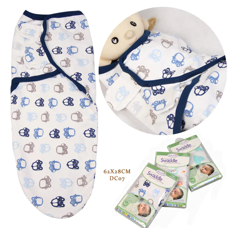 🎨 Cartoon Cotton Swaddle Blanket – Playful Print Wrap for Infants