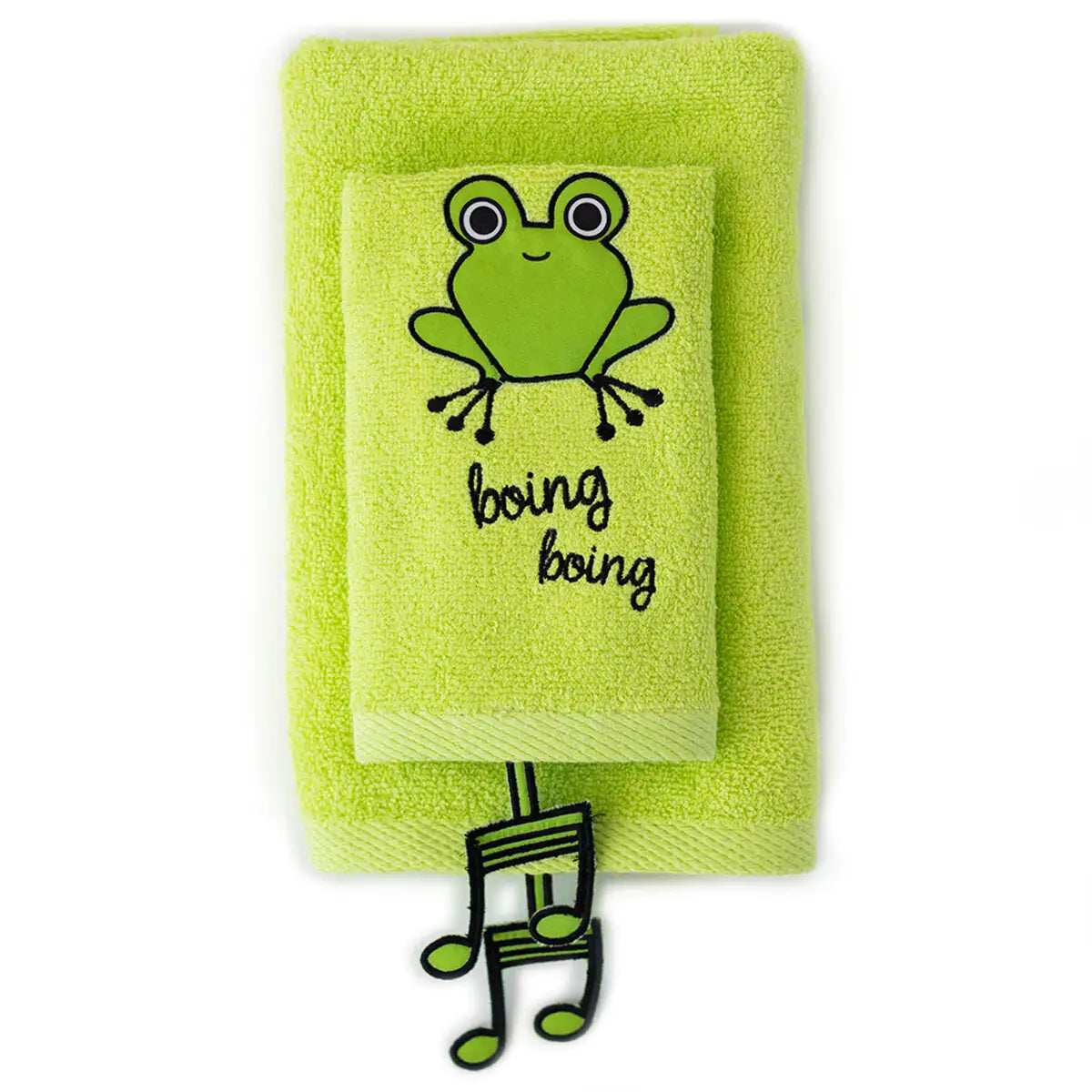 Milk&Moo™ Cacha Frog Baby Towel Set – 2 Ultra-Soft Cotton Towels