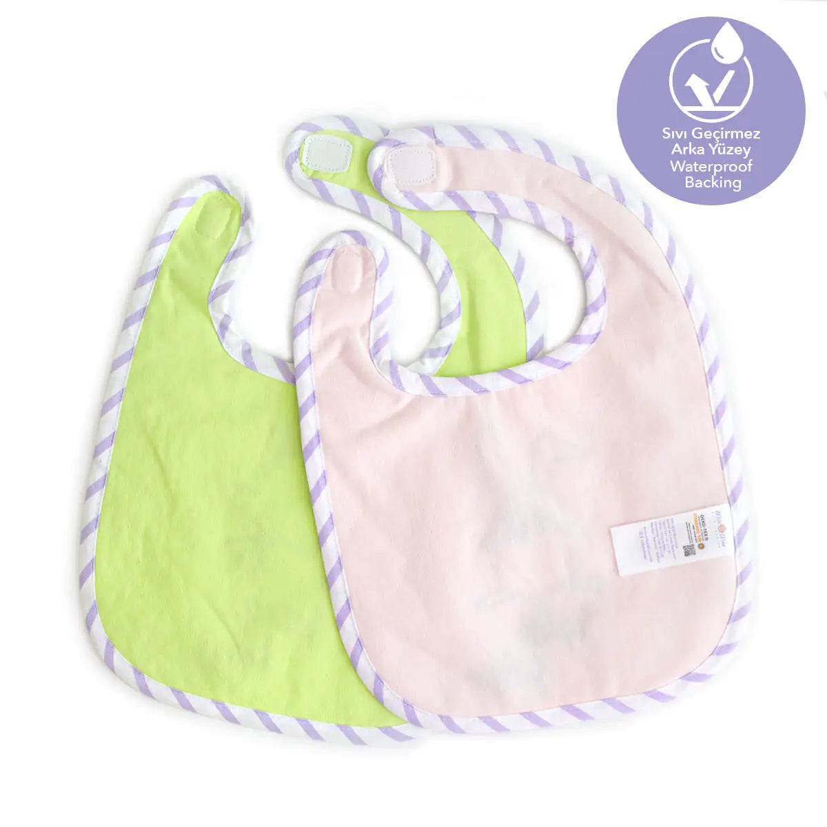 🐸 Towel Baby Bib Set – Sprat Frog & Chinchilla | Ultra-Soft & Absorbent
