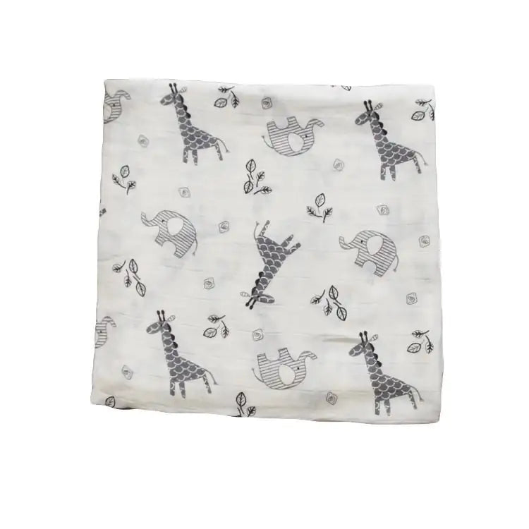 Bamboo Muslin Neutral Receiving Swaddle Blanket