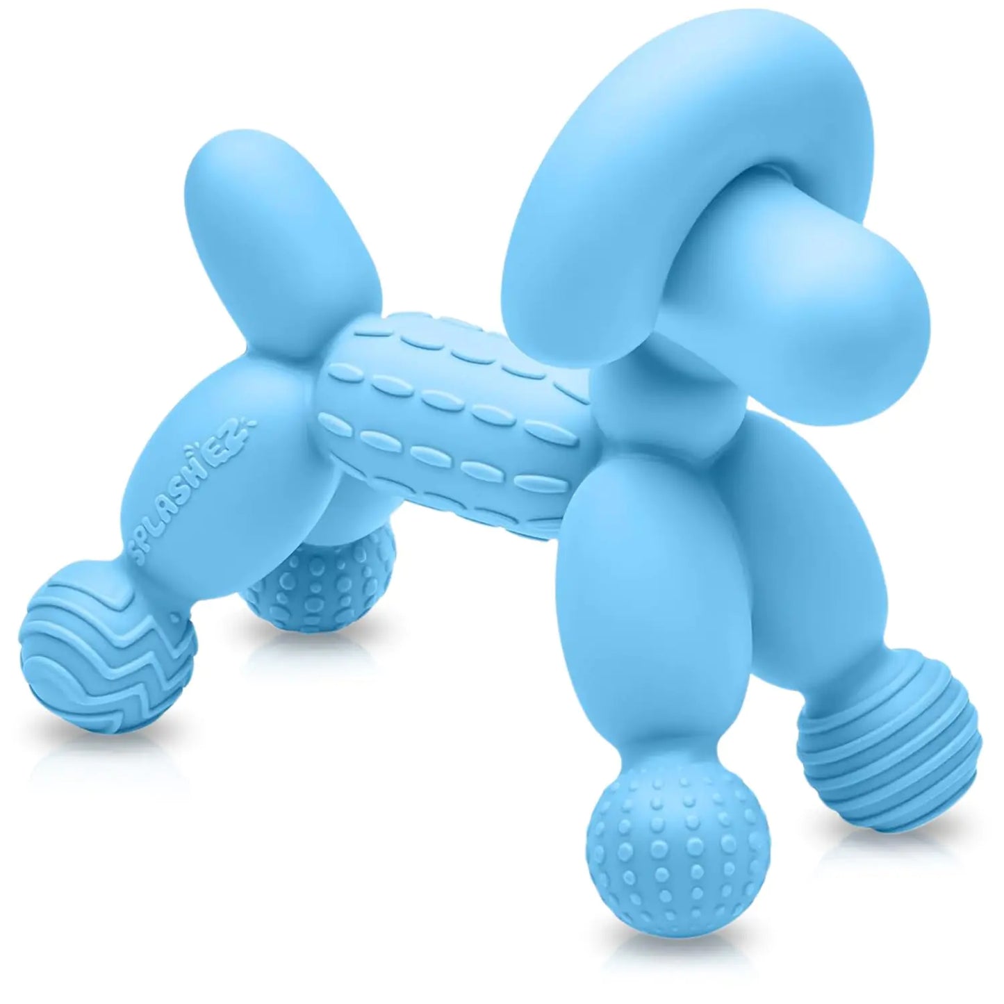 Kindora SplashEZ Baby Teether — Fun Balloon Dog Silicone Chew Toy (3–12M)
