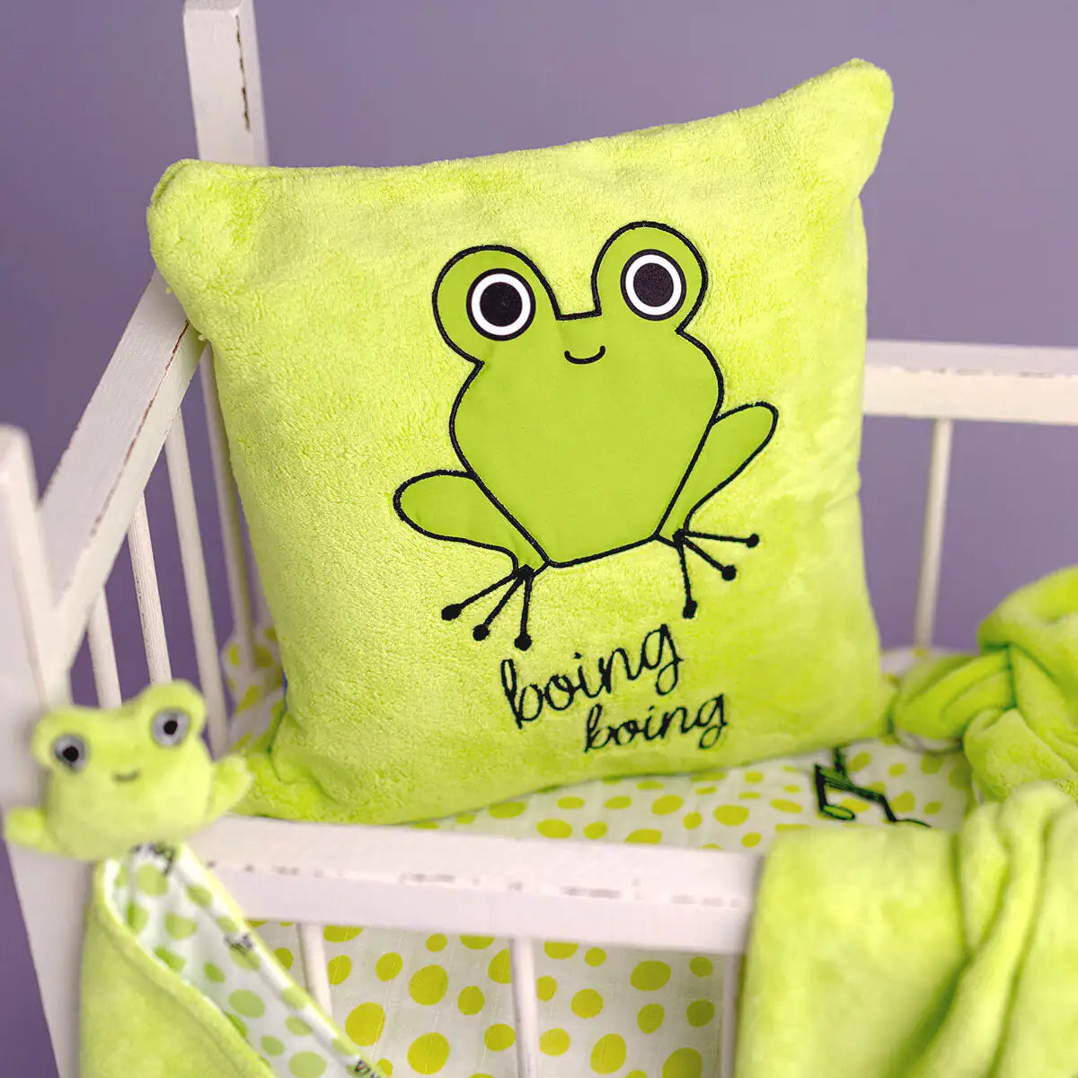 Milk&Moo™ Cacha Frog Baby Blanket Set – Blanket & Hooded Towel