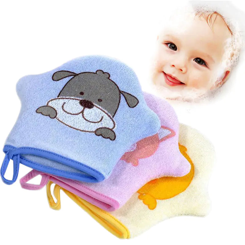 Baby Bath Brush with Exfoliating Wash Cloth and Sponge