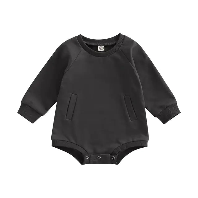 Cozy Solid Color Baby Romper – Neutral Everyday Wear