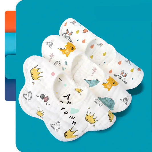 Rotating Flower Waterproof Baby Bibs and Feeding Scarf