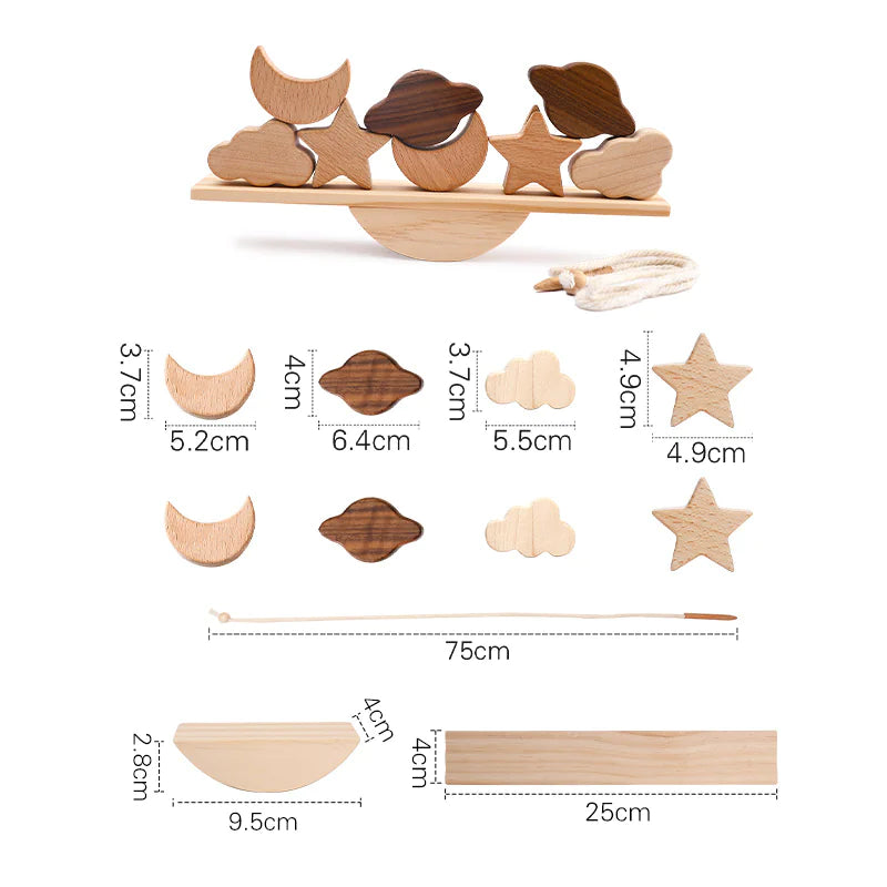 Montessori Wooden Animal Balance Stackers – Educational Toy for Toddlers