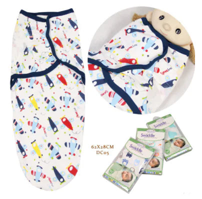 🎨 Cartoon Cotton Swaddle Blanket – Playful Print Wrap for Infants