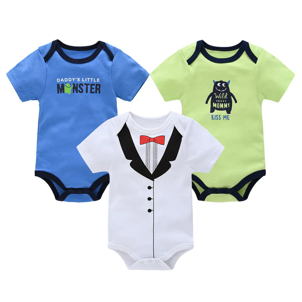 Kindora Summer Romper Set — 3-Piece Baby Outfit (Unisex)