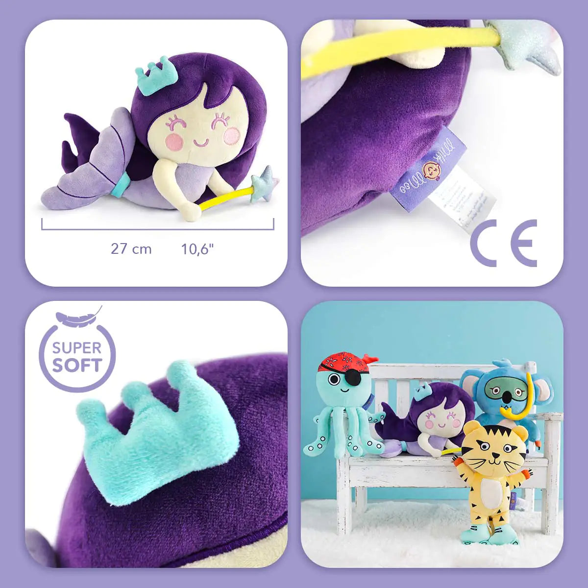 Milk&Moo Little Mermaid Plush – Soft & Huggable Toy