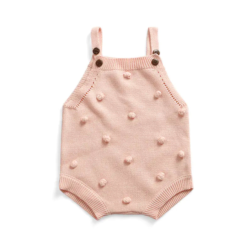 Kindora Knit Baby Romper — Cotton Sleeveless Outfit