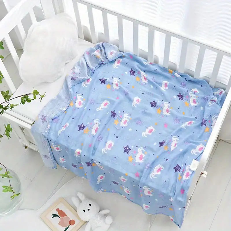 Ultra Soft Bamboo Cotton Swaddle Blanket for Babies