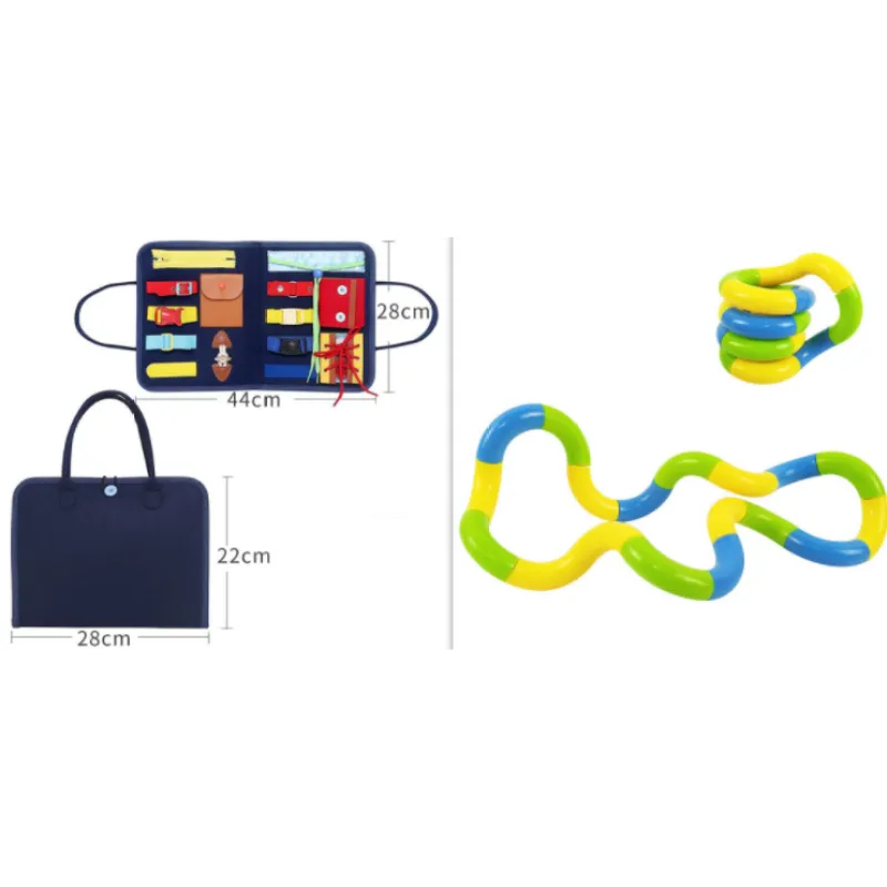 Kindora Montessori Busy Board — Travel Learning Activity Toy